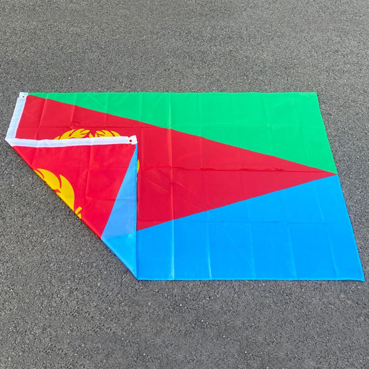 Aerlxemrbrae Custom Eritrea Flag banner 90x150cm Polyester Hanging Eritrean National for Decoration