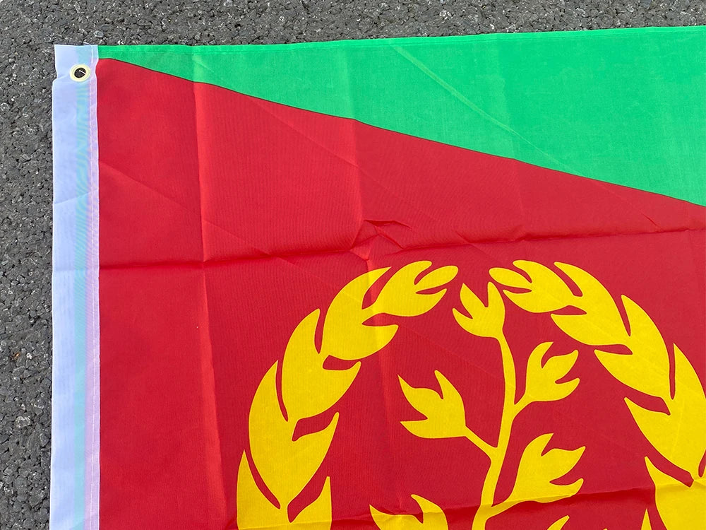 Aerlxemrbrae  Custom Eritrea Flag banner 90x150cm Polyester Hanging Eritrean National for Decoration