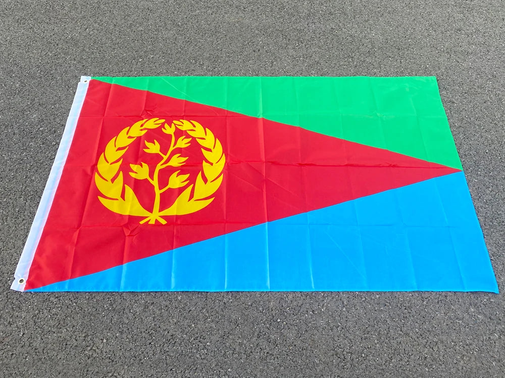 Aerlxemrbrae  Custom Eritrea Flag banner 90x150cm Polyester Hanging Eritrean National for Decoration